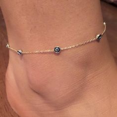 Bohemian Evil Eye Anklet - Wnkrs Beaded Ankle Bracelets, Gold Bangle Set, Leg Chain, Beaded Ankle, Summer Anklets, Zircon Jewelry, Blue Evil Eye, Jewelry Model, Foot Jewelry