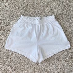 Brand New Without Tags! White Stretch Shorts For Everyday, Stretch Summer Bottoms For Everyday, Soffee Shorts, White Cotton Shorts, Soffe Shorts, Posh Mark, Pj Shorts, Shorts White, Comfy Shorts