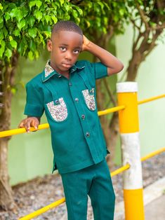 African Boys Suit Top and Pant Set African Kids Boys Agbada - Etsy South Africa African Kaftan, Kaftan Styles, 2piece Outfits, African Dresses For Kids, African Children, Ankara Style, Top And Pants Set, Cool Outfits For Men