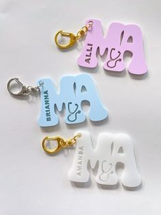 Medical Assistant keychain, MA keychain, personalized Medical Assistant gift, customized MA gift, gift for MA, gift for Medical Assistant, new medical assistant, MA grad gift, personalized MA accessory, custom MA accessory, keychain, custom keychain, MA, Medical Assistant, personalized keychain, Bag Tag, Backpack Tag, Lunch Box Tag Loud and proud to be a Medical Assistant / MA!  The stylish, retro MA keychain is perfect for that overworked medical care worker in your life!  The "MA" measures 2.5 inches wide and hangs from a golden or a silver chain that swivels and makes it easy to add to any set of keys, a backpack, purse or even a gift bag! It makes a fabulous gift too for a Medical Assistant grad! Don't forget to pick the color for the "MA" before and typing in the name you want on the Medical Assistant Gifts, Personalized White Keychain For School, Customizable Blue Keychains For Personal Use, Custom Name White Keychains For Everyday Use, Customizable Blue Keychains, Custom Name White Keychain, Customizable White Keychains For Personalized Gifts, Customized White Keychains For Personalized Gift, White Custom Name Keychains For Personalized Gift