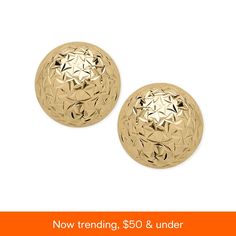 in stock Ball Stud Earrings, Stud Earrings Gold, Yellow Gold Earrings, Ball Earrings, Gold Stud Earrings, Yellow Gold Earring, Gold Stud, Pretty Earrings, Mens Gift Sets