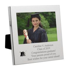 a graduation photo frame with a graduate's cap and tassel on the front