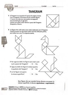 the instructions for how to make an origami tangrami with pictures on it