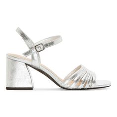 These Pop women's Idol heeled sandals are a glam effortless style you can wear to a cocktail party or dinner with friends. Featuring a silver-tone strappy open-toe design, this pair has a high block heel and an ankle strap closure. Wear them with skinny jeans and a blouse or a cocktail dress.Closure Type: BuckleShoe Heel Height: 2 1/2 InchesUpper/Outer Base Material: 100% PolyesterSole Material Content: 60% Polyester, 40% PolyurethaneToe Type: Open Toe, Square ToeShoe Strap Type: Ankle StrapHeel Dinner With Friends, Toe Designs, Cocktail Party, Open Toe, Effortless Style, Ankle Strap, Block Heels, Sandals Heels, Heel Height