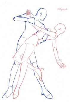 a drawing of two people hugging each other