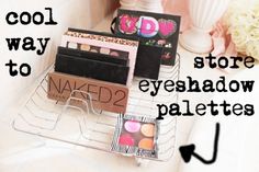 Eyeshadow & Make-Up Palettes storage - 17 Great DIY Makeup Organization and Storage Ideas Makeup Palette Storage, Diy Makeup Organizer, Makeup Palette Organization, Easy Diy Makeup, Rangement Makeup, Palette Organizer, Diy Makeup Storage, Makeup Organization Diy, Makeup Storage Organization