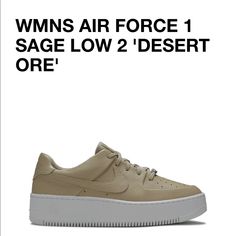 Barely Worn- In Excellent Condition- Unavailable Even On Retail Sites In This Size Cream Low-top Nike Air Force 1 For Streetwear, Nike Air Force 1 Low-top In Beige, White Nikes, Air Force 1, Nike Women, Air Force, Nike Shoes, Athletic Shoes, Nike