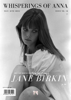 Jane Birkin, A Magazine, Magazine Cover, Long Hair, A Woman, Magazine, Paris, Black And White, Hair