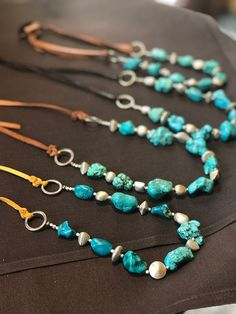 Handmade Turquoise Necklace, Colorado Rocky Mountains, Vintage Turquoise Jewelry, Handmade Turquoise Jewelry, Turquoise Necklaces, Beaded Jewelry Earrings, Cowgirl Jewelry, Artisan Necklace, Western Jewelry