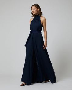 Matte Chiffon Palazzo Jumpsuit – VOZ Apparel Palazzo Jumpsuit, Cami Slip Dress, Palazzo Pant, Long Jumpsuits, Bell Sleeve Dress, Palazzo Pants, Silk Chiffon, Ethical Fashion, Invisible Zipper