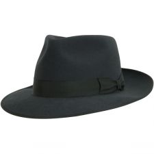 $159.50 Del Monico Hatter Akubra Stylemaster Hat Luxury Men's Top Hat With Wide Brim, Classic Adjustable Top Hat Luxury, Luxury Adjustable Black Top Hat, Black Formal Panama Hat With Wide Brim, Classic Fitted Fedora Costume Hat, Black Wide Brim Panama Hat For Formal Occasions, Black Brimmed Panama Hat For Formal Occasions, Formal Black Brimmed Panama Hat, Black Curved Brim Panama Hat For Formal Occasions