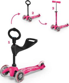 Mini 3in1 Deluxe Pink Sibling Jealousy, Ride On Toys, Micro Mini, Move On, 3 In 1, Stationary Bike, Baby Toddler, Award Winning, In Store