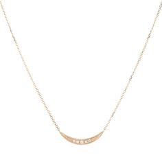 Sirciam Pave Diamond Moon Pendant Necklace | Quadrum Gallery Moon Shaped Diamond Necklace With Accents, Elegant Moon-shaped Diamond Necklace, Gold Crescent Diamond Necklace With Moon Charm, Moon-shaped Necklace With Diamond Accents For Gift, Diamond Moon Necklace, Crescent Moon Pendant, Moon Pendant Necklace