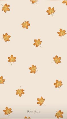 a white background with yellow leaves on it