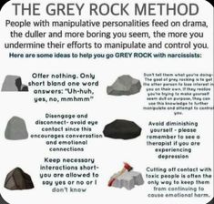 Grey Rock Method, Existential Therapy, Counselling Tools, Grey Rock, Gray Rock, Mental Health Facts, Mental Health Therapy, Mental Health Counseling, Therapy Counseling