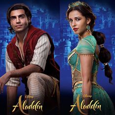 the poster for disney's upcoming live - action movie, alaadh and jahan