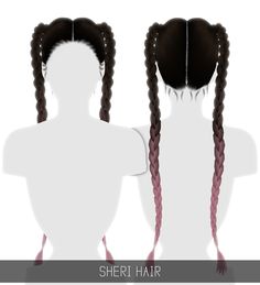 two braids are shown in the shape of a woman's head and shoulders