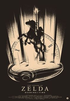 the poster for zelda's upcoming show is shown in black and white, with an image of a horse standing on its hind legs