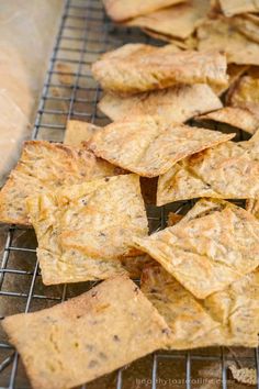 crackers on a cooling rack ready to be baked in the oven or used as an appetizer