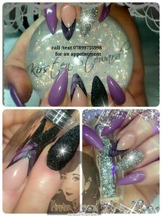 Crystal Pixie on sculptured acrylic's Kirsten Steward, Cool Nail Art, Fun Nails