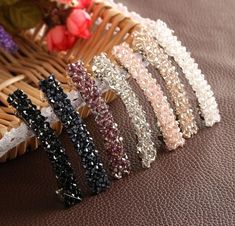 Colors Korean, Rhinestone Hair Clips, Crystal Hair Clips, Rhinestone Hair Pin, Rhinestone Hair Clip, Crystal Hair Pins, Cheap Hair Products, Paper Ideas, Hair Accessories Clips