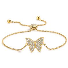 PRICES MAY VARY. Butterfly Bangles Bracelets for Women: The delicate bracelet adopt butterfly element to create a charming look, wearing them not only to show your nice taste, but also to show off the beautiful curves of your wrist. Adjustable size: The bracelets extender each, the butterfly tennis adjustable bracelet can be adjusted to the right size according to your needs, a size suitable for most women to wear. Comfortable to wear: our 3D butterfly bracelet is made of brass and cubic zirconi Bracelet Extender, Pave Necklace, Daily Jewelry, Butterfly Bracelet, Butterfly Gifts, Butterfly Jewelry, Dainty Bracelets, Christmas Gifts For Women, Butterfly Earrings