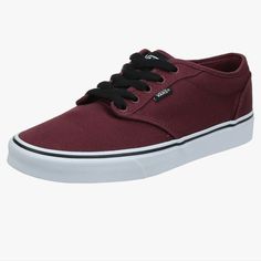 Vans Authentic Classic Red Maroon Burgundy Low Top Casual Shoes Size 10 1/2 New Without Box Red Wine Vans, Vans Old School Shoes, Maroon Vans, Maroon Shoes, Vans Skate Shoes, Green Vans, White Sneakers Men, Burgundy Shoes, Black And White Sneakers