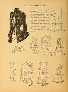 an old fashion sewing pattern for ladies's jacket