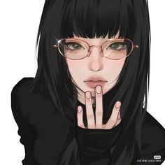 Glass Hair Aesthetic, Drawing Glasses On Face, Annoyed Face, Y2k Profile Picture, Toro Inoue, Pfp Aesthetic, Digital Art Anime, Cute Easy Drawings, Cartoon Profile Pics