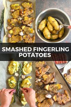 there are different types of smashed fingerling potatoes