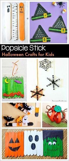 popsicle stick halloween crafts for kids