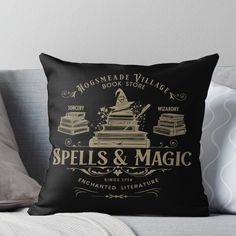 the spell and magic throw pillow