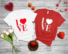 Buy LOVE Heart Cute Valentine's Day Shirt Love Shirt Online in India - Etsy Sailor Moon Shirt, Husband Shirts, Valentine T Shirts, Valentines Gifts For Him, Valentines Day Shirts, Love Shirt, Valentines Shirt, Red Tshirt, Shirts For Women