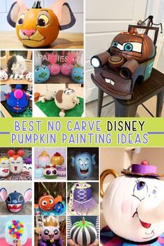 the best no carve disney pumpkin painting ideas