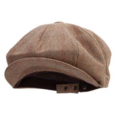 Men's 8 Panel Newsboy Cap - Brown OSFM Big Hat, Cap Mens, Casual Evening, Sticker Patches, Newsboy Cap, Patch Design, Custom Hats, All Seasons, Cold Weather