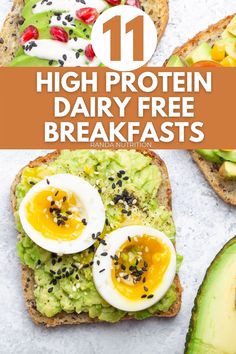 high protein dairy free breakfasts with avocado and eggs