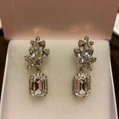 Worn Once. Purchased On Etsy. Swarovski Crystal Earrings, Earrings Color, Emerald Cut, Crystal Earrings, Swarovski Crystal, Swarovski Crystals, Emerald, Jewelry Earrings, Women Jewelry