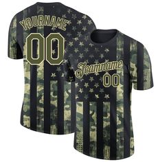 Custom Camo Olive-Cream 3D American Flag Fashion Performance Salute To Service T-Shirt American Flag Fashion, Fashion Sportswear, Salute To Service, Sportswear Fashion, Fashion Performance, Trendy Graphic Tees, Name Logo, Suit Up, Logo Tee