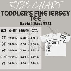 Measurement Chart, Jersey Tee, Printed Items, Size Chart, Instant Download, Digital Prints, Paper Party Supplies, T-shirt, Party Supplies