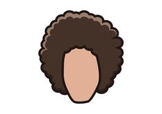 Afro Hair Vector Drawing With Shadows, Afro Hair Vector, Cartoon Afro, Afro Cartoon, Cartoon Hairstyles, Afro Hair Drawing, Hairstyles Cartoon, Hair Vector, Cartoon Hair