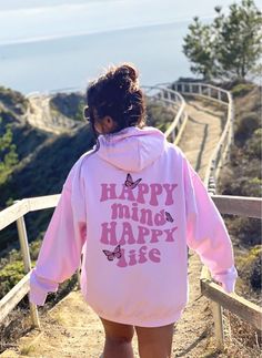 Hangover Hoodie, Forest Green Hoodie, Pastel Hoodie, Happy Mind Happy Life, Preppy Sweatshirts, Hoodie Aesthetic, Hoodie Y2k, Happy Minds, Aesthetic Hoodie