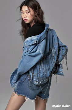 Jean Poses, Denim Photography, Marie Claire Korea, Fashion Model Poses, Best Photo Poses, 여자 패션, Model Poses