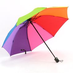 PRICES MAY VARY. COLORFUL RAINBOW DESIGN – Made up with eight different colors of polyester: red, orange, yellow, green, blue, light purple, purple and pink. Carry it with you just like carry the rainbow with you. It will attract everybody’s attention on sunny days. It will give you a nice mood on rainy days. Win-win! PORTABLE FOLDING UMBRELLA – The umbrella is a tri-folded umbrella, which makes it easy for you to carry it with you to everywhere. You can put it in your bag easily to home, office Adjustable Outdoor Umbrellas For Rainy Season, Foldable Umbrellas For Rainy Season, Adjustable Foldable Umbrellas For Outdoor Use, Magic Umbrella, Rainbow Umbrella, Long Umbrella, Shade Umbrellas, Automatic Umbrella, Lotus Leaves