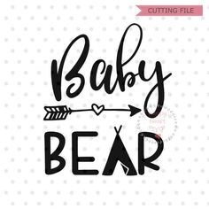 baby bear svt cut file with an arrow