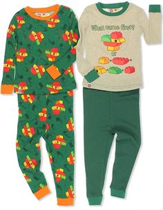 LEGO Duplo Chicken Toddler Boys 2fer 4 Piece Long Sleeve Cotton Pajamas Set #lego #duplo #chicken #toddler #boys #pajamas #amazon #shopamazon #amazonprime #yankeetoybox #gift #christmas #holiday #stocking #stockingstuffer Pajamas Amazon, Boys Sleepwear, Cute Pajamas