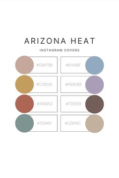 Color palette for Instagram cover; Arizona color palette; best color palette for desert; desert color palette for posting on social media--Instagram, Facebook, TikTok; with hex number codes Color Palette For Spring, Desert Color Palette, Number Codes, Color Tips, Hex Color Palette, Desert Colors, Spring Color Palette, Stunning Hairstyles, Summer Color Palette