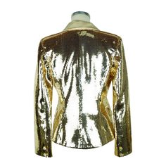 Turn heads with this Elisabetta Franchi classic jacket, sparkling with double-breasted sequin embellishments. Crafted in Italy, this statement piece features a sophisticated pointed collar and two convenient front pockets, perfect for a dash of elegance in your evening ensemble. Material: 96% Polyester, 4% Elastane Country of origin: IT Color: Yellow Men Parka, Yellow Jacket, Classic Jacket, Denim Jacket Men, Double Breasted Jacket, Brunei, Luxury Streetwear, Blazer Suit, Suits For Women