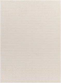 a white rug with lines on it