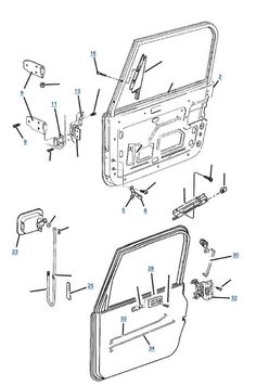 the door handle and latch assembly diagram for a 2009 ford f250 pickup truck