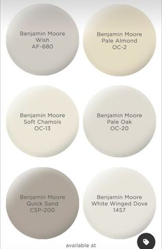 the different shades of paint that are used in this project, including white and beige